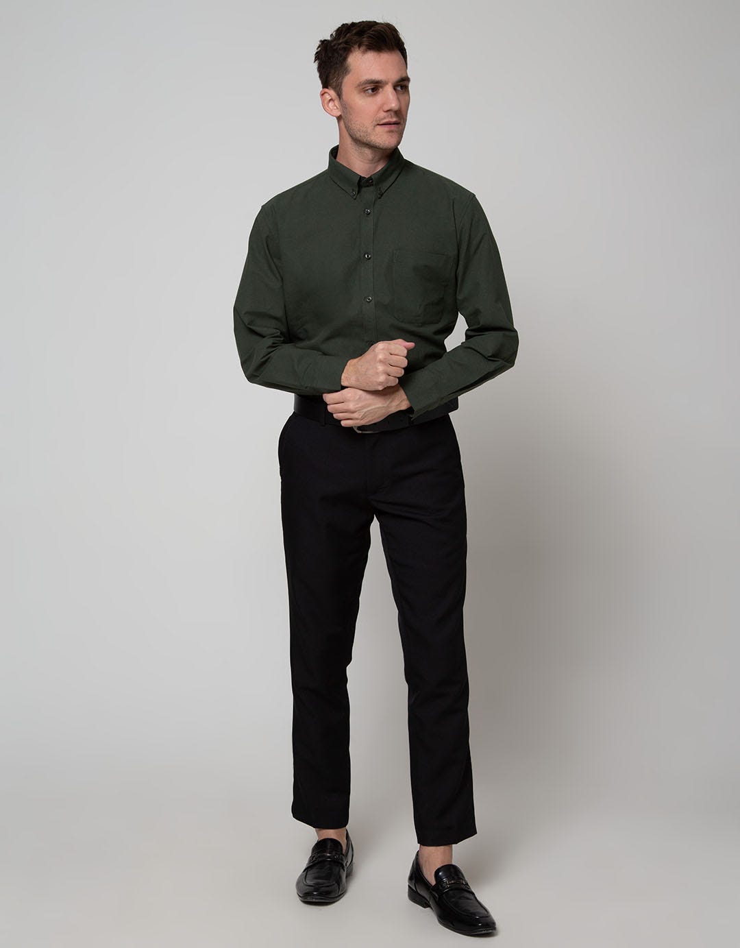 Stanley Adams Long Sleeve Shirt Texture Regular Plain