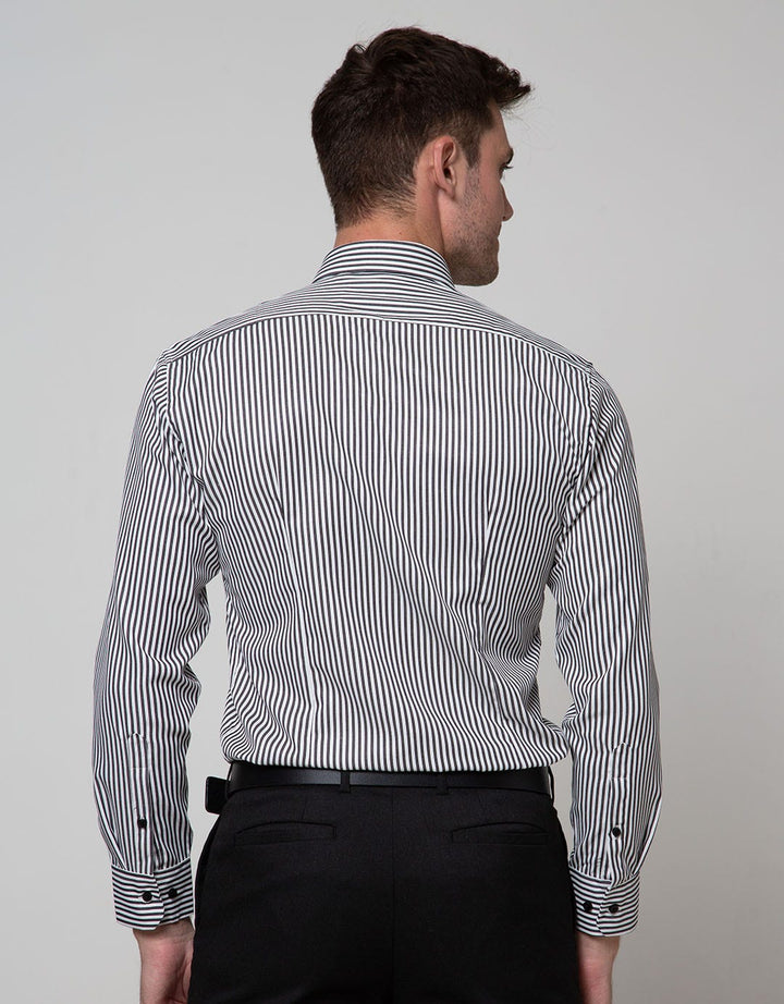 Stanley Adams Long Sleeve Shirt Stripe Slim Elegant