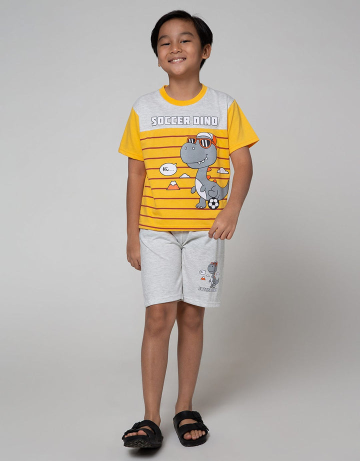 Little M Top Bottom Set Cut N Sewn Soccer Dino