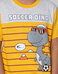 Little M Top Bottom Set Cut N Sewn Soccer Dino