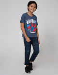 Little M Denim Long Pants Rib Destroyed