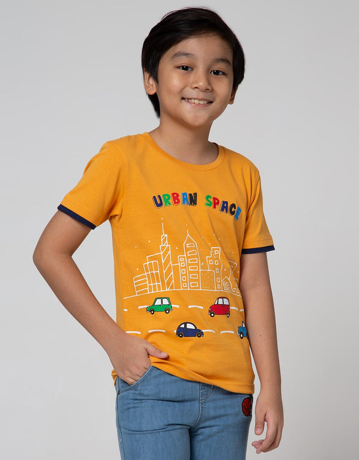 Little M Short Sleeve T-Shirt Car Urban Space