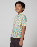Little M Short Sleeve Shirt Print Car Poplin