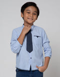 Little M Long Sleeve Shirt Oxford Solid Dasi Panjang