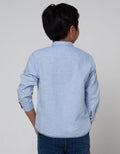 Little M Long Sleeve Shirt Oxford Solid Dasi Panjang