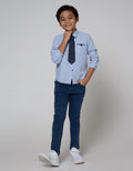 Little M Long Sleeve Shirt Oxford Solid Dasi Panjang