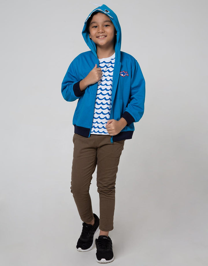 Little M Jacket Knit Hoodie Baby Terry Shark Cucuk Gigi