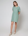 St. Yves Short Sleeve Midi Dress Plain Niaga