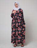 St. Yves Long Sleeve Maxi Dress Big Rose