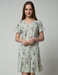 St. Yves Women Short Sleeve Midi Dress Stripe Anemon