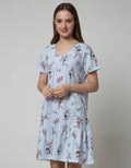 St. Yves Women Short Sleeve Midi Dress Stripe Anemon