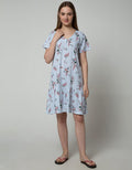 St. Yves Women Short Sleeve Midi Dress Stripe Anemon