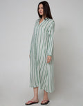 St. Yves Long Sleeve Maxi Dress Stripe Tone