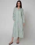 St. Yves Long Sleeve Maxi Dress Stripe Tone