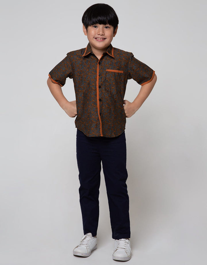 Arjuna Weda Short Shirt Batik Banana Bali Large