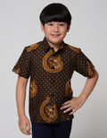 Arjuna Weda Short Shirt Batik Background Truntum