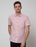 Stanley Adams Short Sleeve Shirt Print Stripes Slim