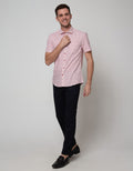 Stanley Adams Short Sleeve Shirt Print Stripes Slim