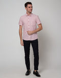 Stanley Adams Short Sleeve Shirt Print Stripes Slim