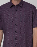 Stanley Adams Short Sleeve Shirt Print Regular Pocket