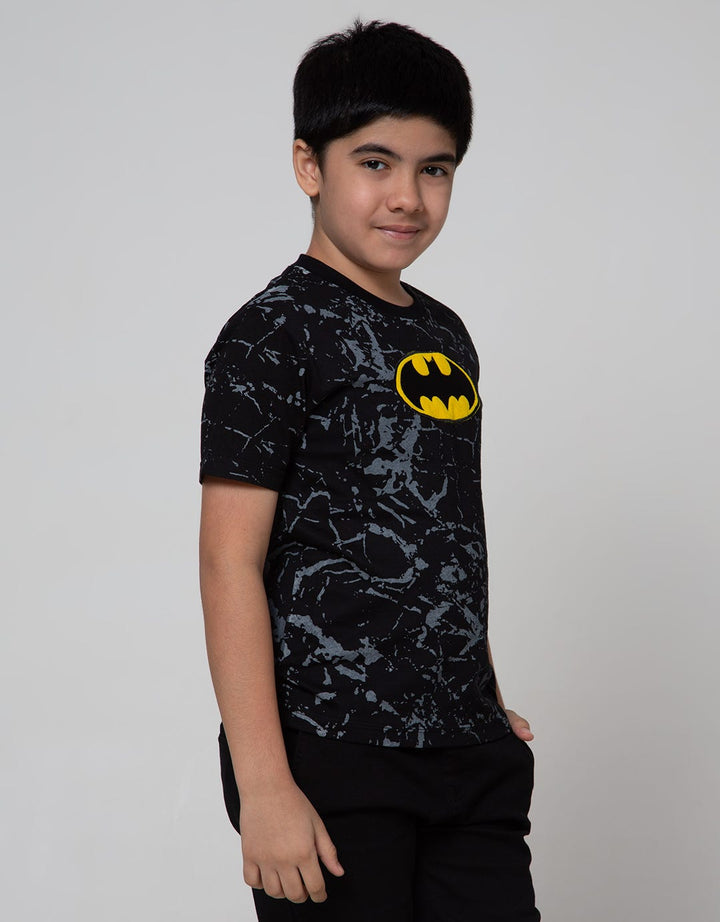 Character Short Sleeve T-Shirt Batman Marble Logo Classic Foil
