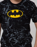 Character Short Sleeve T-Shirt Batman Marble Logo Classic Foil