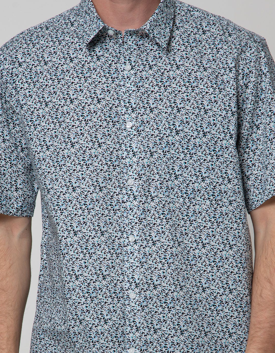 Stanley Adams Short Sleeve Shirt Full Print Regular