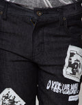 Nevada Denim Pants Stretch Patch Abstract