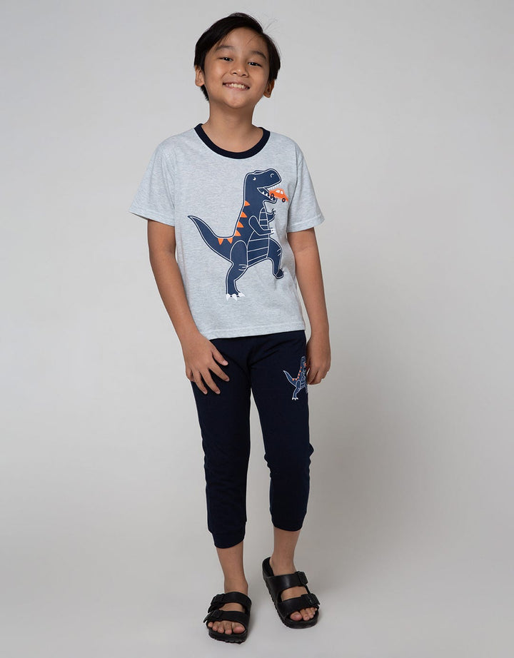 Little M Top Bottom Set Reg T-Shirt Jogger Dino