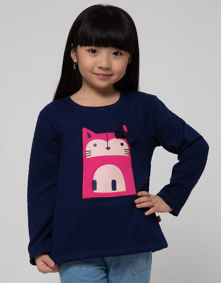 Little M Long Sleeve T-Shirt Waffle Cat Application