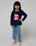 Little M Long Sleeve T-Shirt Waffle Cat Aplikasi