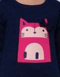 Little M Long Sleeve T-Shirt Waffle Cat Aplikasi