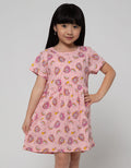 Little M Short Sleeve Midi Dress Daily Drefp Unicorn Rainbow
