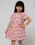 Little M Short Sleeve Midi Dress Daily Drefp Unicorn Rainbow