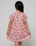 Little M Short Sleeve Midi Dress Daily Drefp Unicorn Rainbow