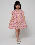 Little M Short Sleeve Midi Dress Daily Drefp Unicorn Rainbow