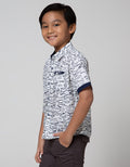 Little M Short Sleeve Shirt with Shark Motif