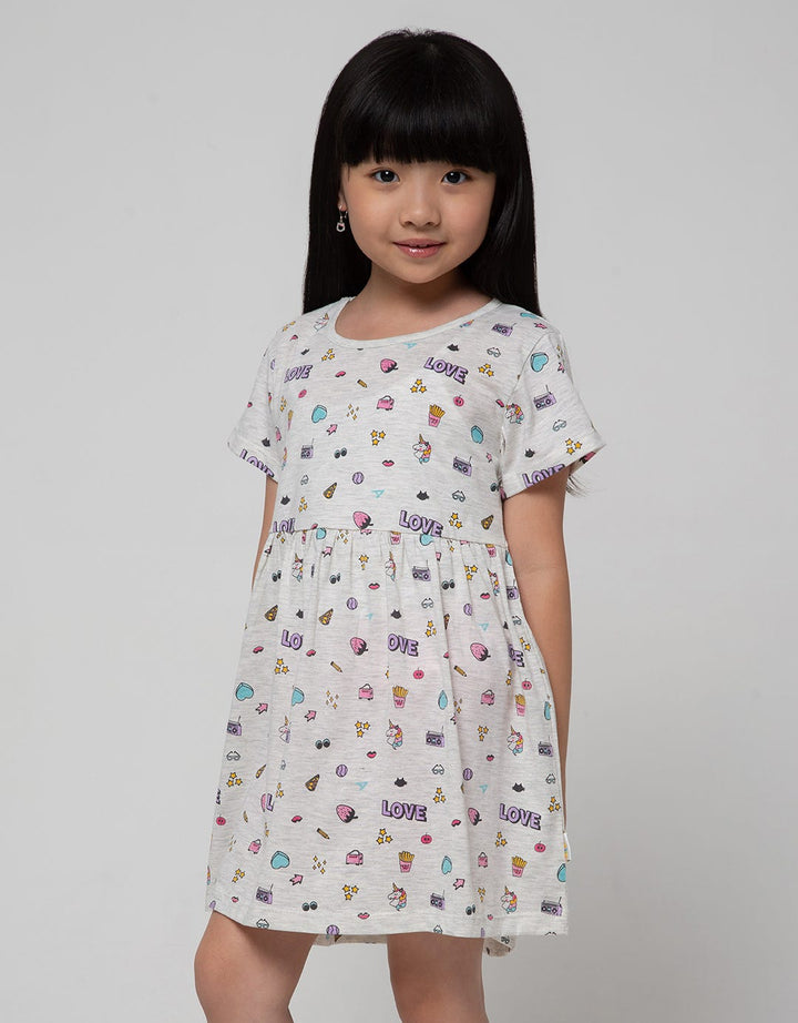 Little M Short Sleeve Midi Dress Daily Drefp Doodle