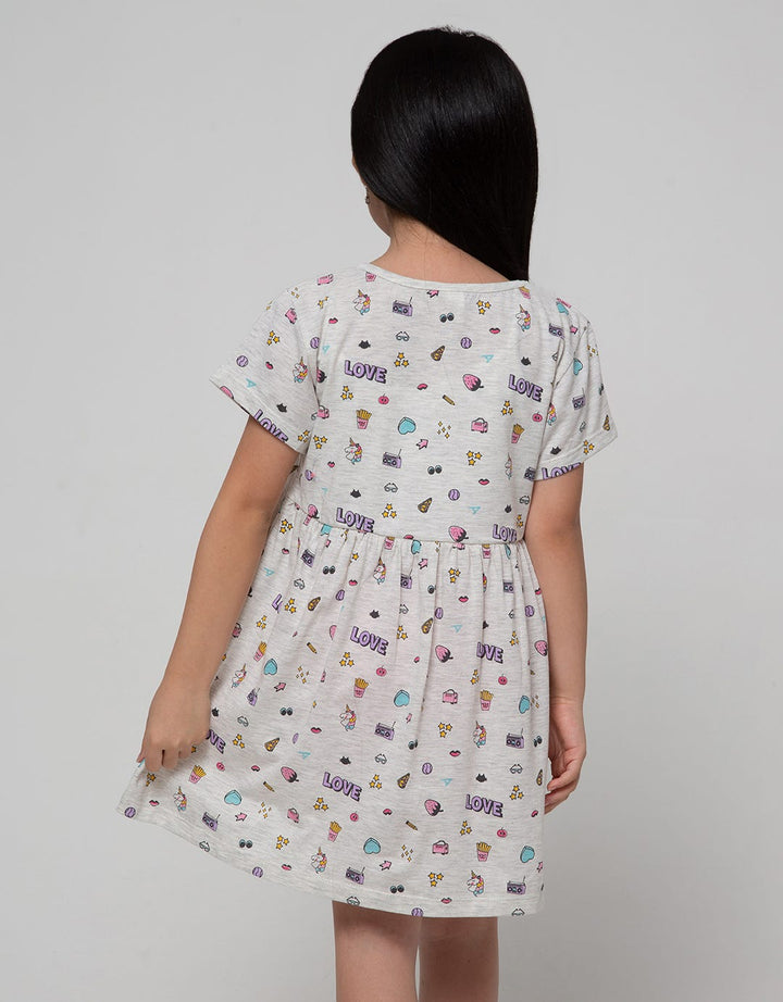 Little M Short Sleeve Midi Dress Daily Drefp Doodle