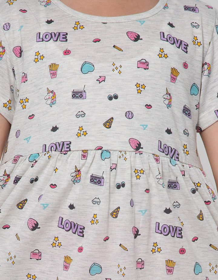 Little M Short Sleeve Midi Dress Daily Drefp Doodle