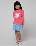 Little M Long Sleeve Midi Dress Drecut N Sewn Ruffle Bear