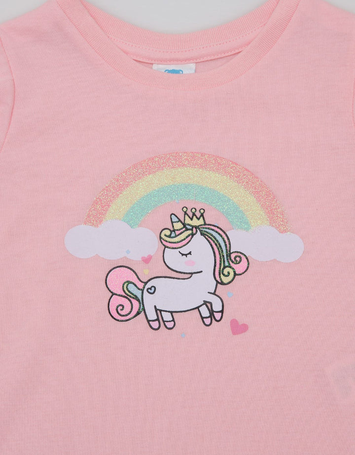 Pipiniko Short Sleeve T-Shirt Unicorn Ruffle Hand