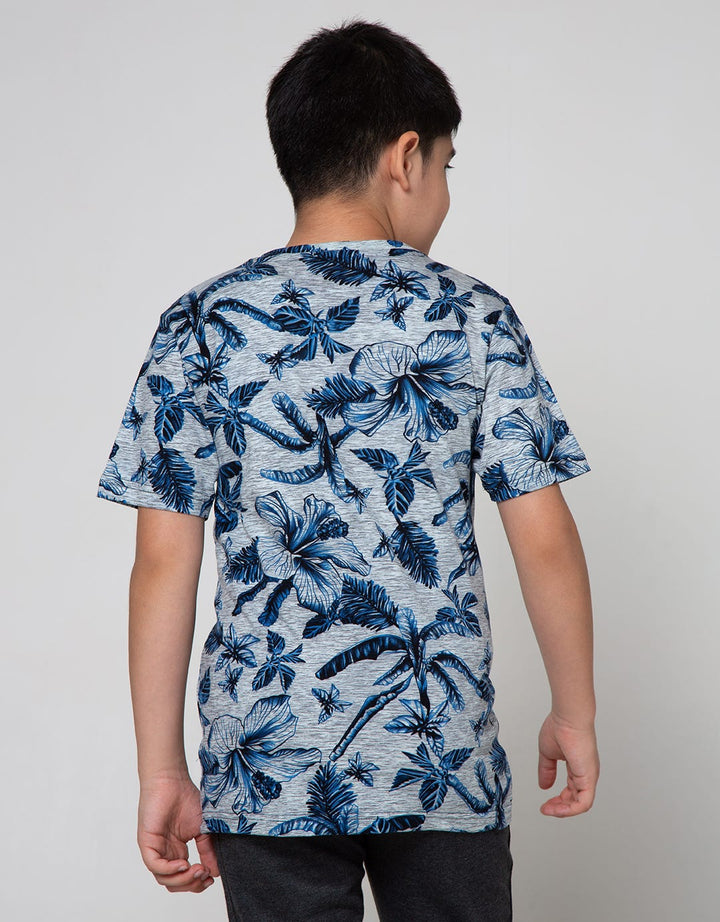Nevada Short Sleeve T-Shirt Rotary Print Tropical With Pocket