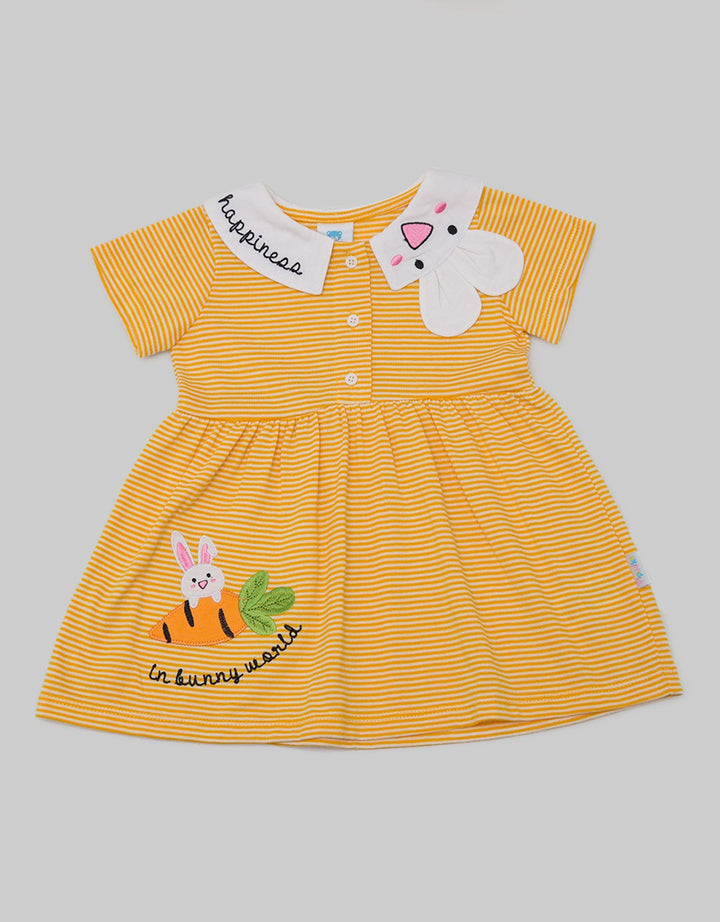 Pipiniko Short Sleeve Midi Dress Yarndye Bunny