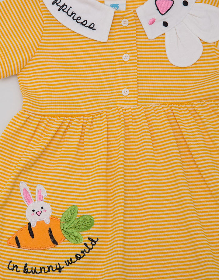 Pipiniko Short Sleeve Midi Dress Yarndye Bunny