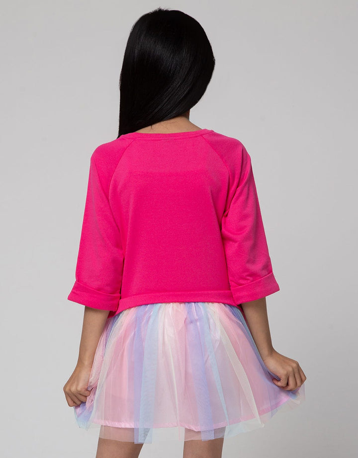 Disney Tulle Rainbow Dress Anak Perempuan