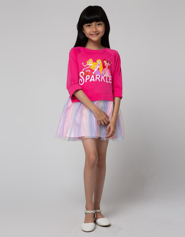 Disney Tulle Rainbow Dress Anak Perempuan
