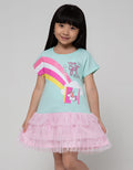 Little M Short Sleeve Midi Dress Fantasy Land Unicorn
