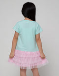 Little M Short Sleeve Midi Dress Fantasy Land Unicorn
