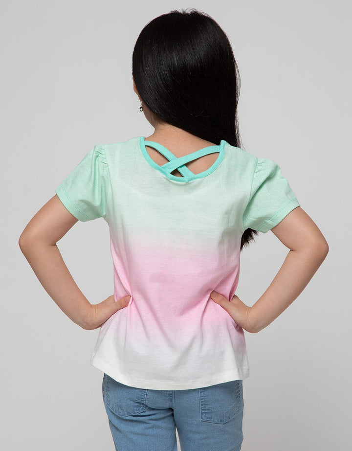Little M Short Sleeve T-Shirt Ombre Unicorn Heart Jersey